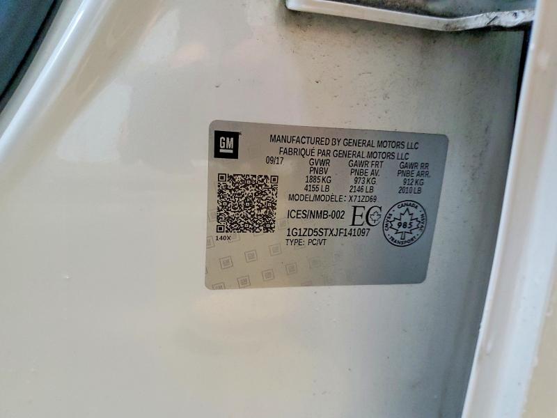 Aukcja sprzedaży 2018 Chevrolet Malibu, vin: 1G1ZD5STXJF141097, numer aukcji: 51130666