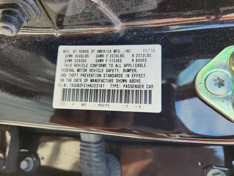 49743986 :رقم المزاد ، 19UUB2F51HA003197 vin ، 2017 Acura Tlx مزاد بيع