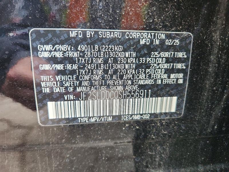 50162676 :رقم المزاد ، JF2SLDDC0SH556911 vin ، 2025 Subaru Forester مزاد بيع