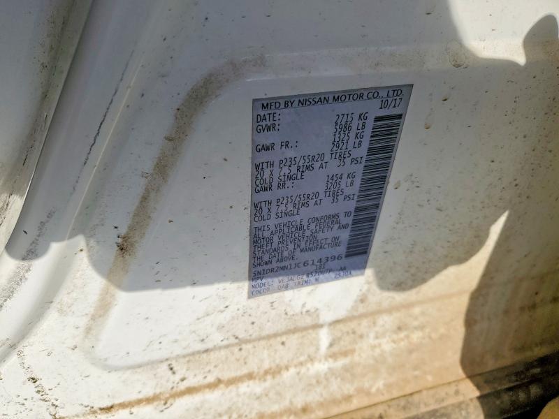 Auction sale of the 2018 Nissan Pathfinder, vin: 5N1DR2MN1JC614396, lot number: 49035506