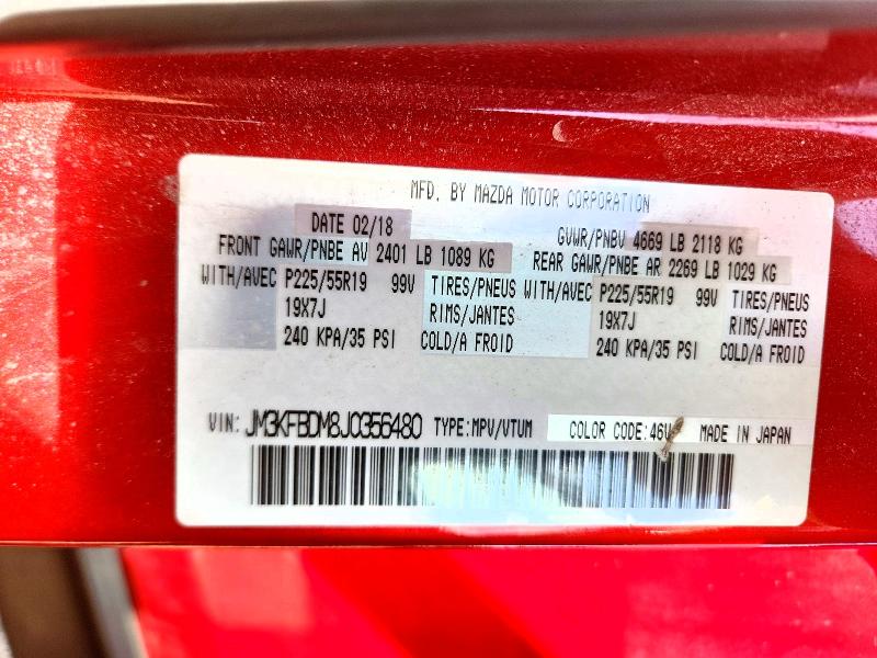 Продаж на аукціоні авто 2018 Mazda Cx-5, vin: JM3KFBDM8J0356480, номер лоту: 50975846