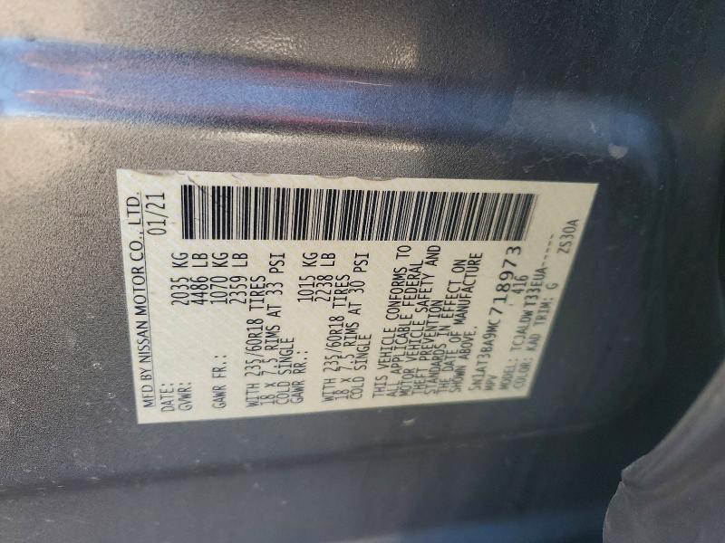 Auction sale of the 2021 Nissan Rogue, vin: 5N1AT3BA9MC718973, lot number: 50854726