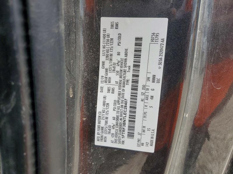 Продаж на аукціоні авто 2020 Ford F350, vin: 1FTRF3BN7LEC28407, номер лоту: 48815456