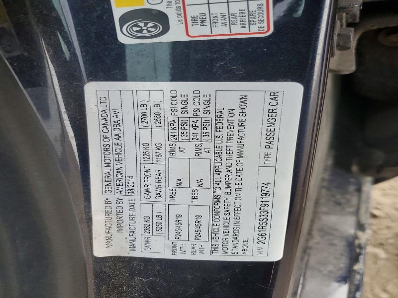 Aukcja sprzedaży 2015 Cadillac Xts, vin: 2G61R5S33F9119774, numer aukcji: 50827416