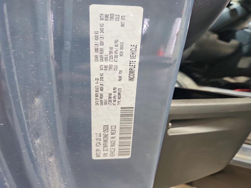2022 Ram Promaster 3500 მანქანა იყიდება აუქციონზე, vin: 3C7WRVMG9NE126038, აუქციონის ნომერი: 48401096