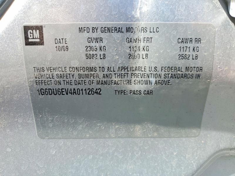 Auction sale of the 2010 Cadillac Sts, vin: 1G6DU6EV4A0112642, lot number: 49157126
