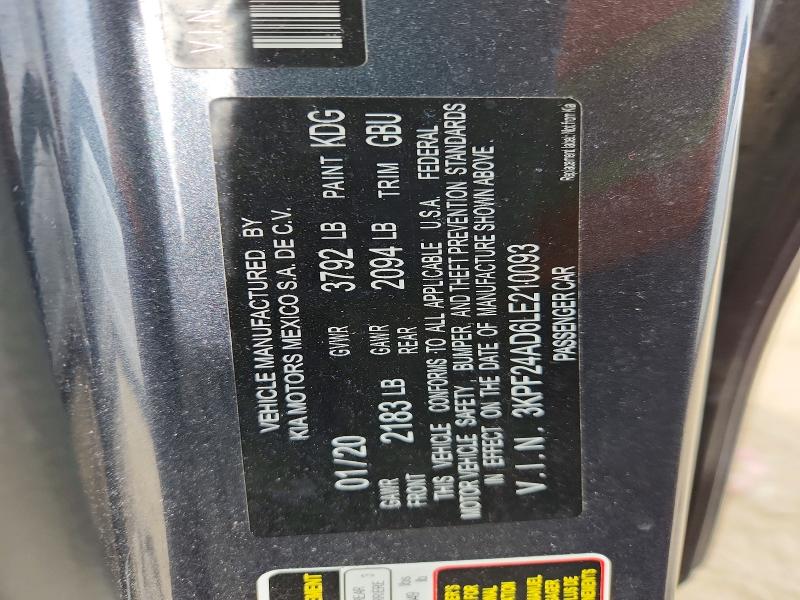 Продажа на аукционе авто 2020 Kia Forte, vin: 3KPF24AD6LE210093, номер лота: 50527396