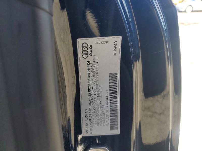 2009 Audi A5 მანქანა იყიდება აუქციონზე, vin: WAUDK78T89A044111, აუქციონის ნომერი: 49983946