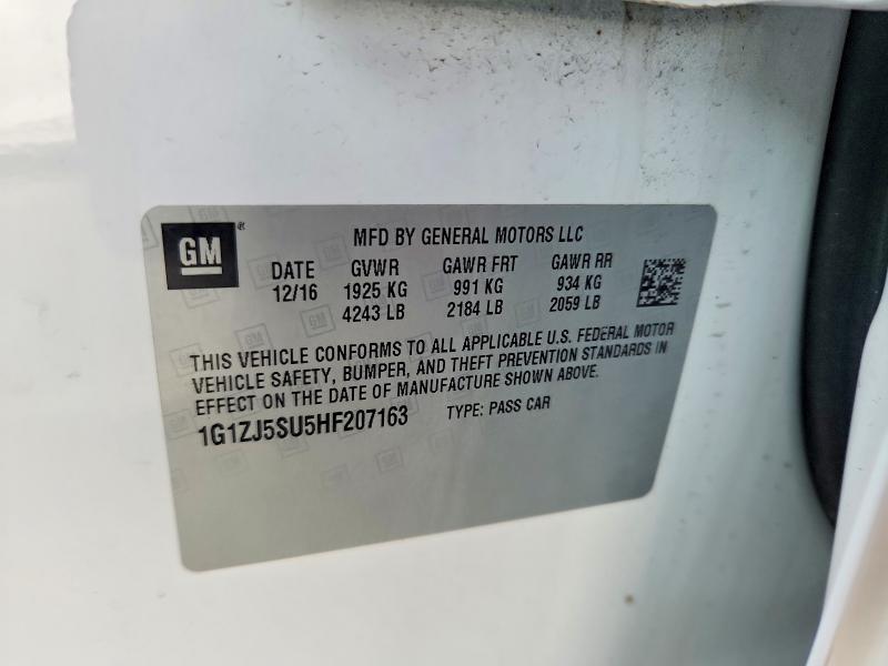 Продажа на аукционе авто 2017 Chevrolet Malibu, vin: 1G1ZJ5SU5HF207163, номер лота: 51278896