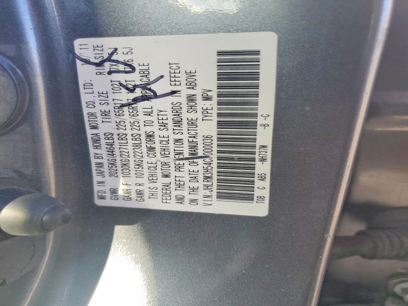Auction sale of the 2012 Honda Cr-v, vin: JHLRM3H54CC000036, lot number: 52038646