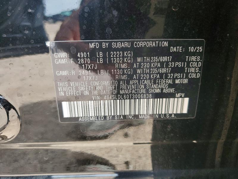 50075456 :رقم المزاد ، 4S4SLDL60T3006838 vin ، 2026 Subaru Forester مزاد بيع