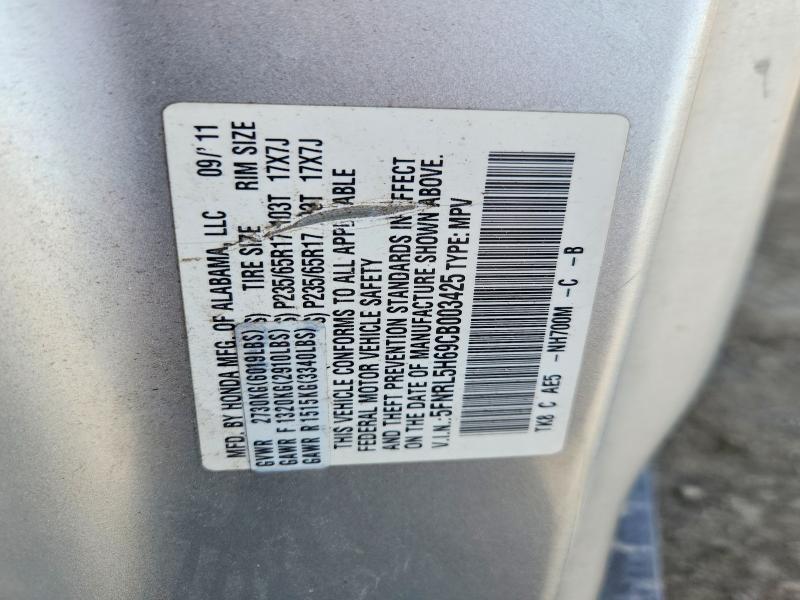 49549256 :رقم المزاد ، 5FNRL5H69CB003425 vin ، 2012 Honda Odyssey مزاد بيع