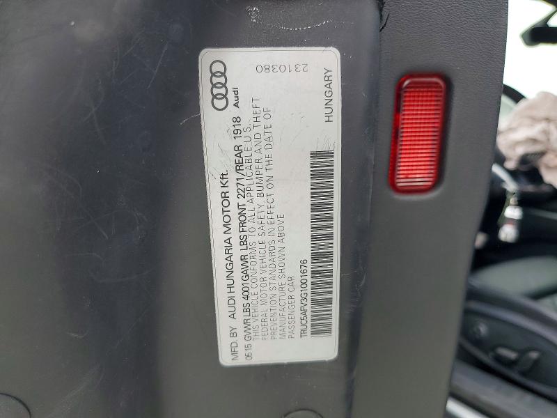 Aukcja sprzedaży 2016 Audi Tt, vin: TRUC5AFV3G1001676, numer aukcji: 47552896
