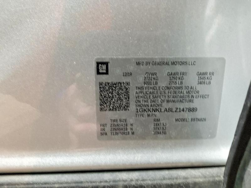 Aukcja sprzedaży 2020 Gmc Acadia, vin: 1GKKNKLA8LZ147889, numer aukcji: 50612606