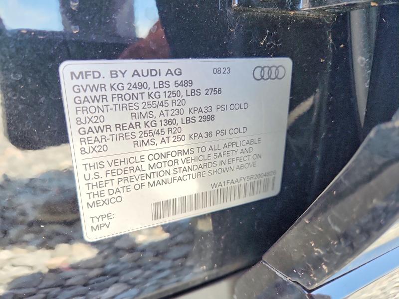 Aukcja sprzedaży 2024 Audi Q5, vin: WA1FAAFY5R2004826, numer aukcji: 49815196