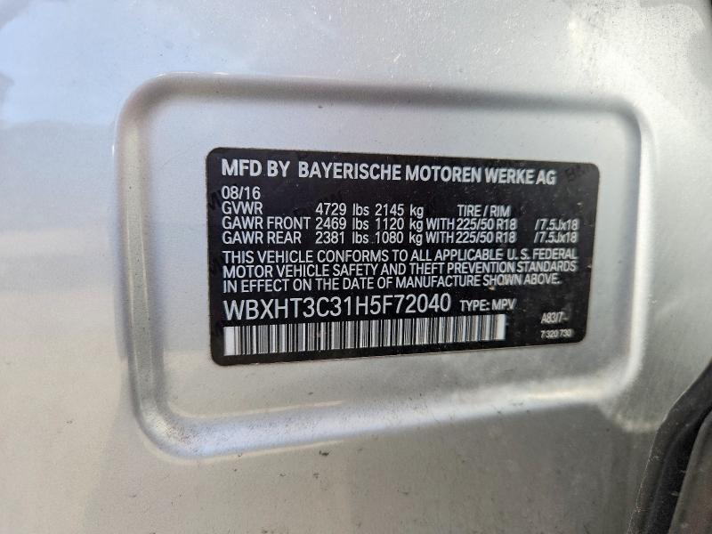 Продажа на аукционе авто 2017 Bmw X1, vin: WBXHT3C31H5F72040, номер лота: 51138186