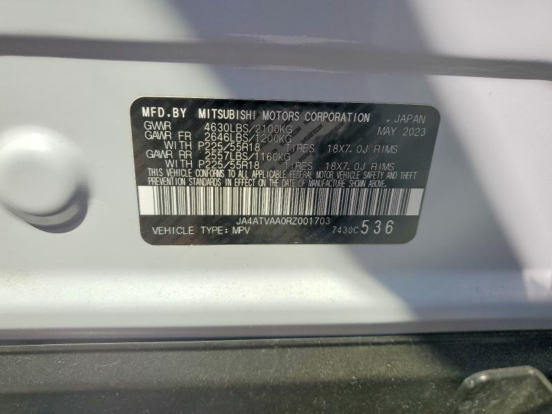 Aukcja sprzedaży 2024 Mitsubishi Eclipse Cross, vin: JA4ATVAA0RZ001703, numer aukcji: 50692286