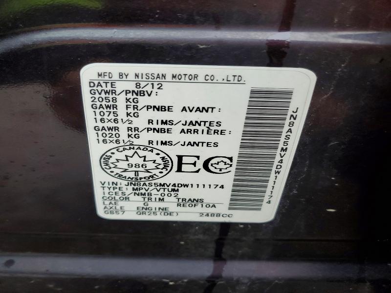 Auction sale of the 2013 Nissan Rogue, vin: JN8AS5MV4DW111174, lot number: 49459526