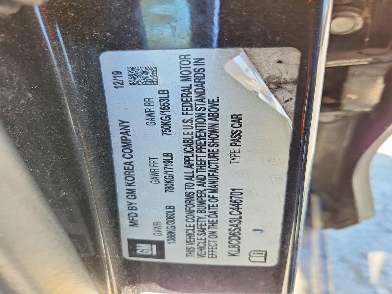 51244126 :رقم المزاد ، KL8CD6SA3LC446701 vin ، 2020 Chevrolet Spark مزاد بيع