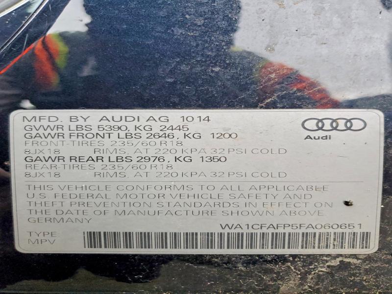48599066 :رقم المزاد ، WA1CFAFP5FA060651 vin ، 2015 Audi Q5 مزاد بيع