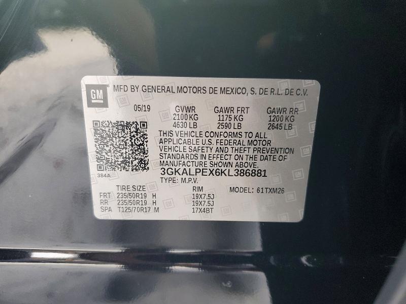 49258816 :رقم المزاد ، 3GKALPEX6KL386881 vin ، 2019 Gmc Terrain مزاد بيع