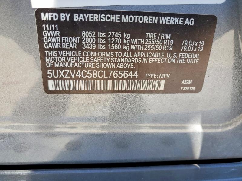 Продажа на аукционе авто 2012 Bmw X5, vin: 5UXZV4C58CL765644, номер лота: 50779916