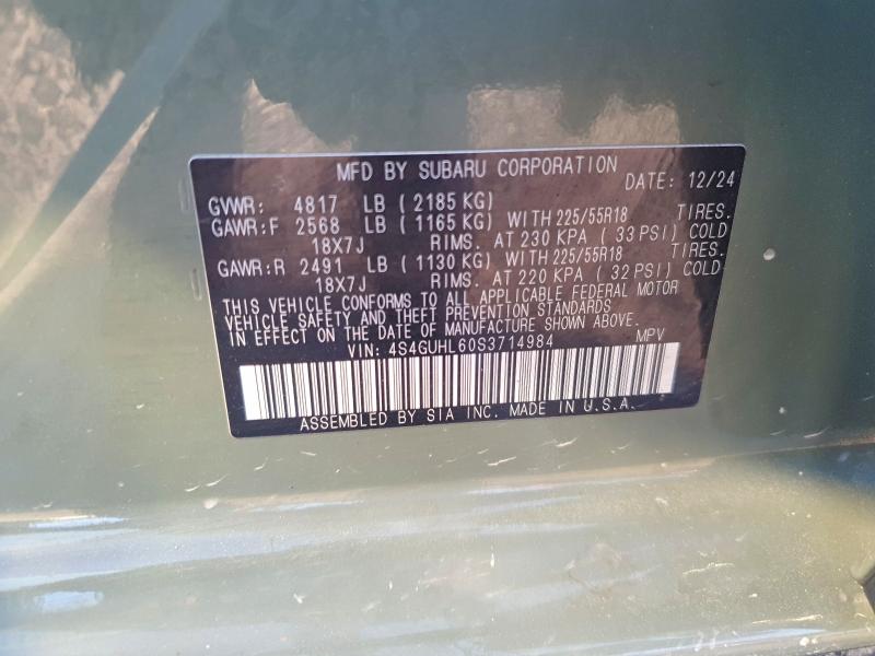 Продаж на аукціоні авто 2025 Subaru Crosstrek, vin: 4S4GUHL60S3714984, номер лоту: 50456006