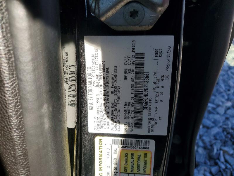 Aukcja sprzedaży 2016 Ford Fusion, vin: 3FA6P0HD9GR133661, numer aukcji: 49668436