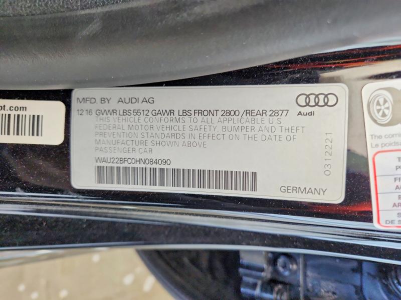 Aukcja sprzedaży 2017 Audi A7, vin: WAU22BFC0HN084090, numer aukcji: 50579096