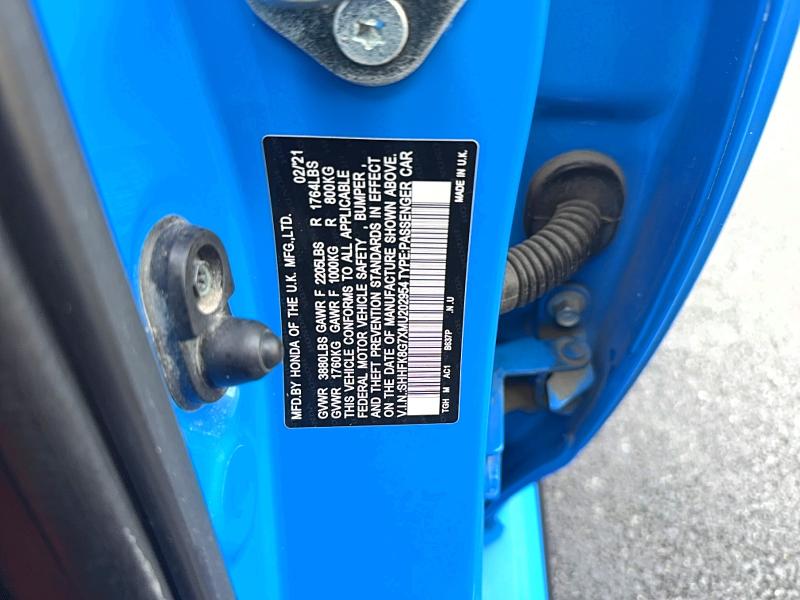 Продажа на аукционе авто 2021 Honda Civic, vin: SHHFK8G7XMU202954, номер лота: 50195336