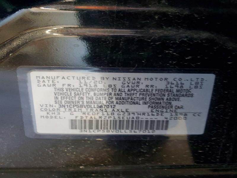 Продаж на аукціоні авто 2020 Nissan Kicks, vin: 3N1CP5BV0LL567012, номер лоту: 48540986