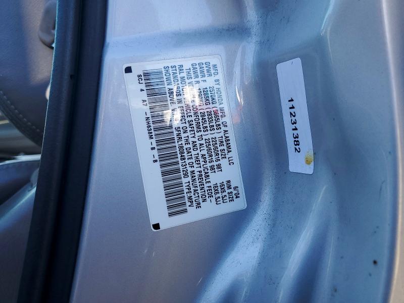 Aukcja sprzedaży 2004 Honda Odyssey, vin: 5FNRL18084B131290, numer aukcji: 98249605