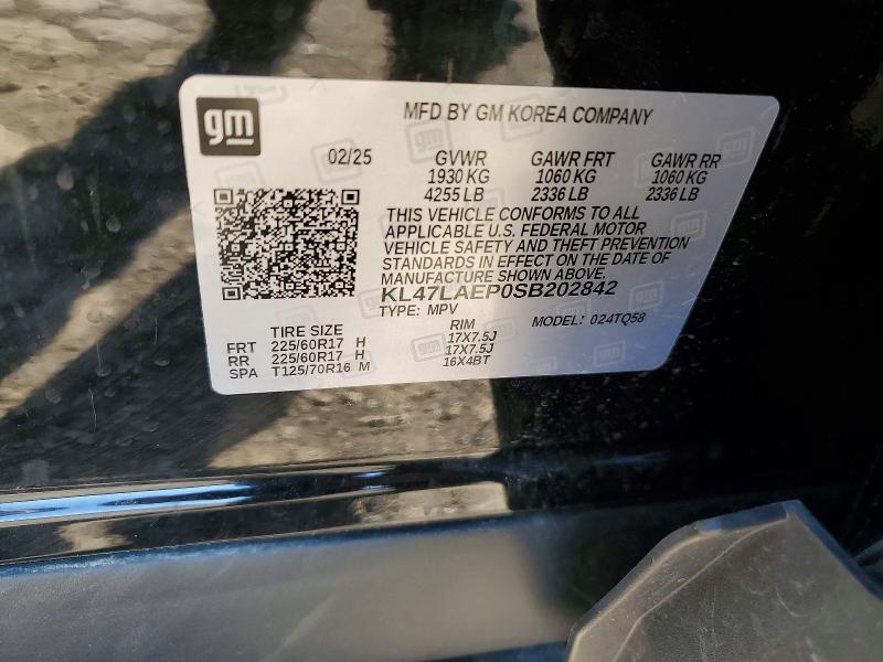 2025 Buick Envista მანქანა იყიდება აუქციონზე, vin: KL47LAEP0SB202842, აუქციონის ნომერი: 48770616