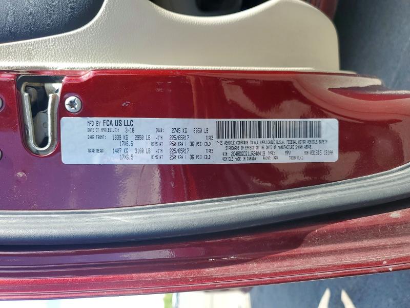 Aukcja sprzedaży 2018 Dodge Grand Caravan, vin: 2C4RDGCG1JR240419, numer aukcji: 51822176