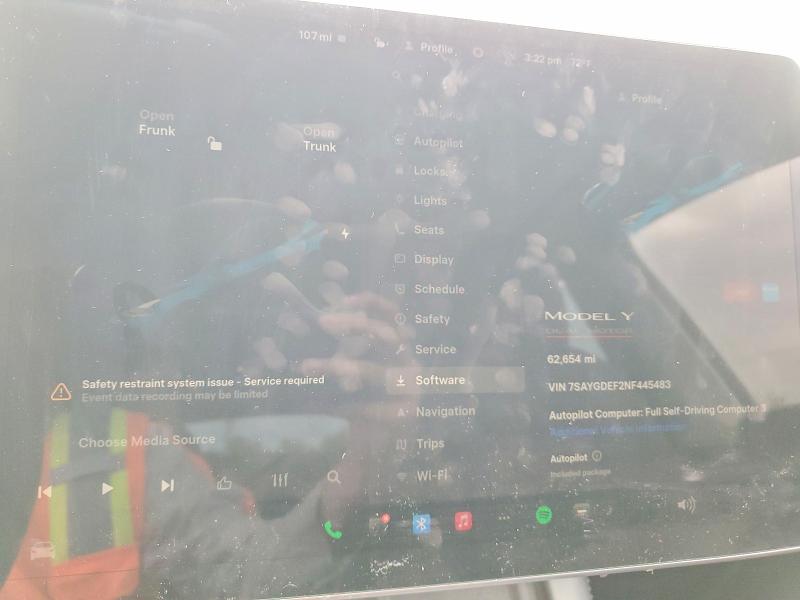 Продаж на аукціоні авто 2022 Tesla Model Y, vin: 7SAYGDEF2NF445483, номер лоту: 50661326