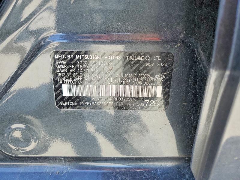 Aukcja sprzedaży 2024 Mitsubishi Mirage, vin: ML32AUHJ8RH037051, numer aukcji: 50667606