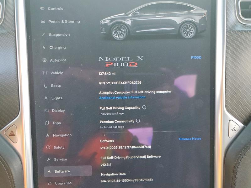Aukcja sprzedaży 2017 Tesla Model X, vin: 5YJXCBE4XHF062726, numer aukcji: 49148236