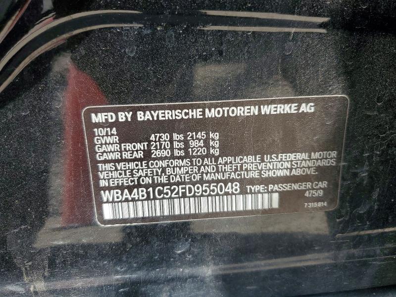2015 Bmw 435 მანქანა იყიდება აუქციონზე, vin: WBA4B1C52FD955048, აუქციონის ნომერი: 49804106