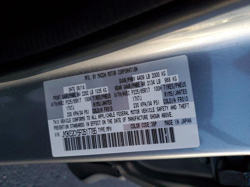 49652916 :رقم المزاد ، JM3KE2CY5F0517785 vin ، 2015 Mazda Cx-5 مزاد بيع