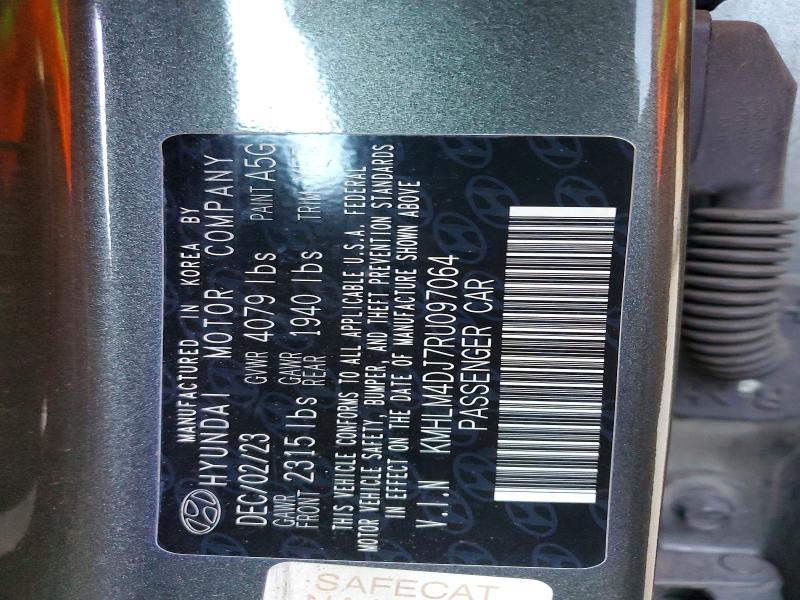 51826996 :رقم المزاد ، KMHLM4DJ7RU097064 vin ، 2024 Hyundai Elantra مزاد بيع
