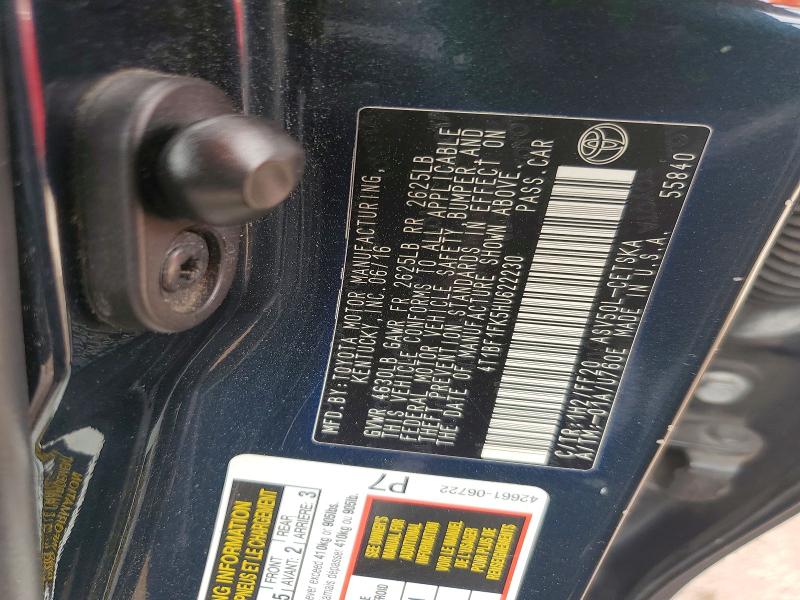 Aukcja sprzedaży 2017 Toyota Camry, vin: 4T1BF1FK5HU622230, numer aukcji: 51150886