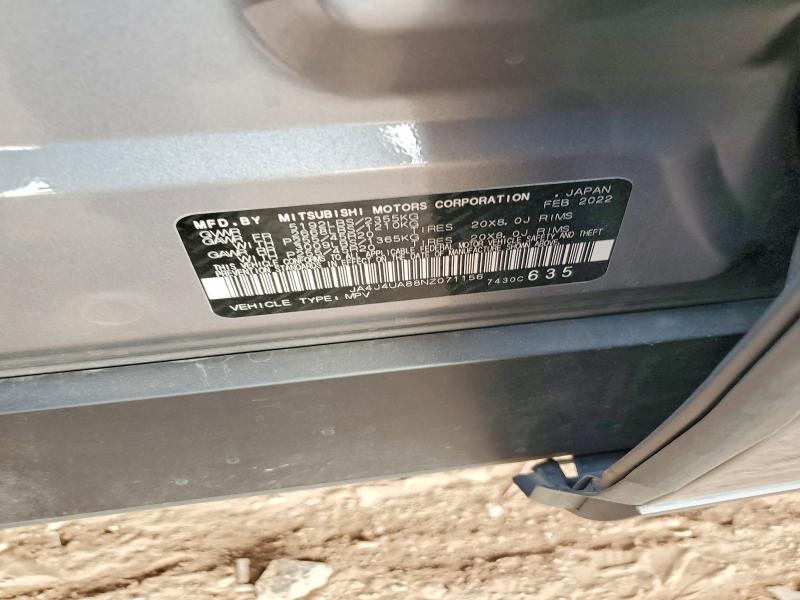Aukcja sprzedaży 2022 Mitsubishi Outlander, vin: JA4J4UA88NZ071156, numer aukcji: 48529076