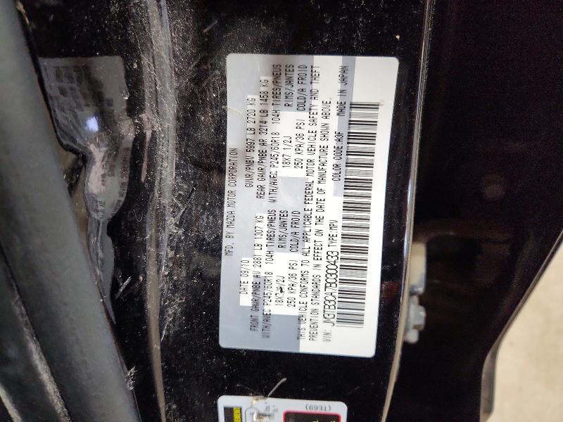 51815906 :رقم المزاد ، JM3TB3CA7B0300433 vin ، 2011 Mazda Cx-9 مزاد بيع