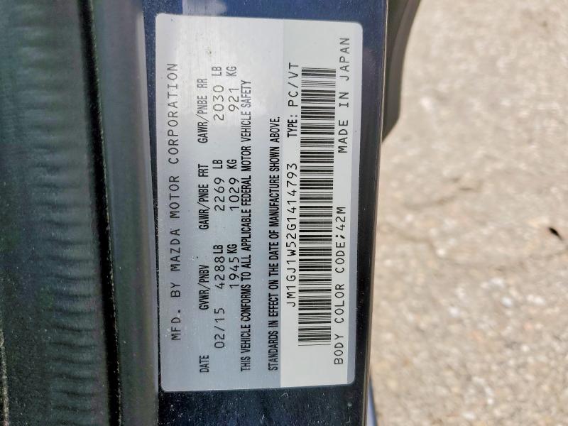 Aukcja sprzedaży 2016 Mazda 6, vin: JM1GJ1W52G1414793, numer aukcji: 48311296