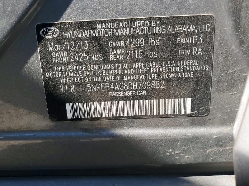 Продаж на аукціоні авто 2013 Hyundai Sonata, vin: 5NPEB4AC8DH709882, номер лоту: 50340066
