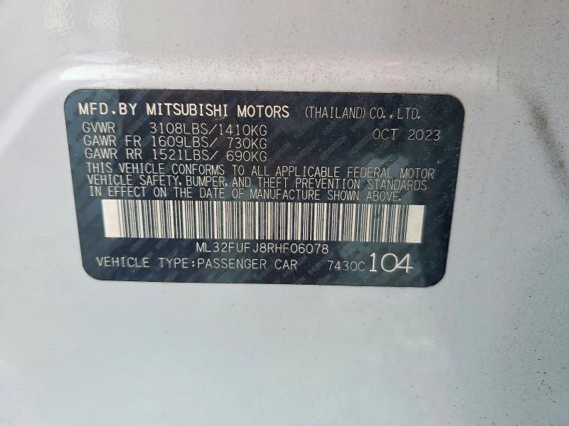 Продаж на аукціоні авто 2024 Mitsubishi Mirage, vin: ML32FUFJ8RHF06078, номер лоту: 49377626