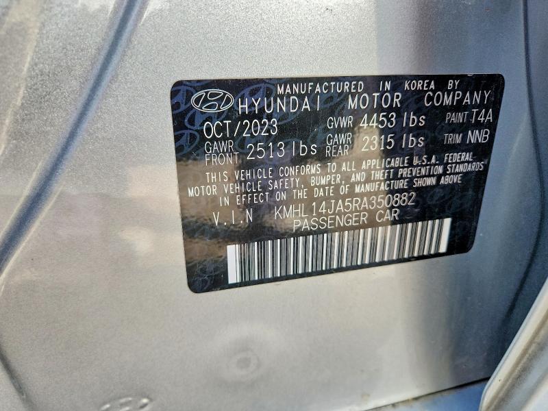 Aukcja sprzedaży 2024 Hyundai Sonata, vin: KMHL14JA5RA350882, numer aukcji: 50117066
