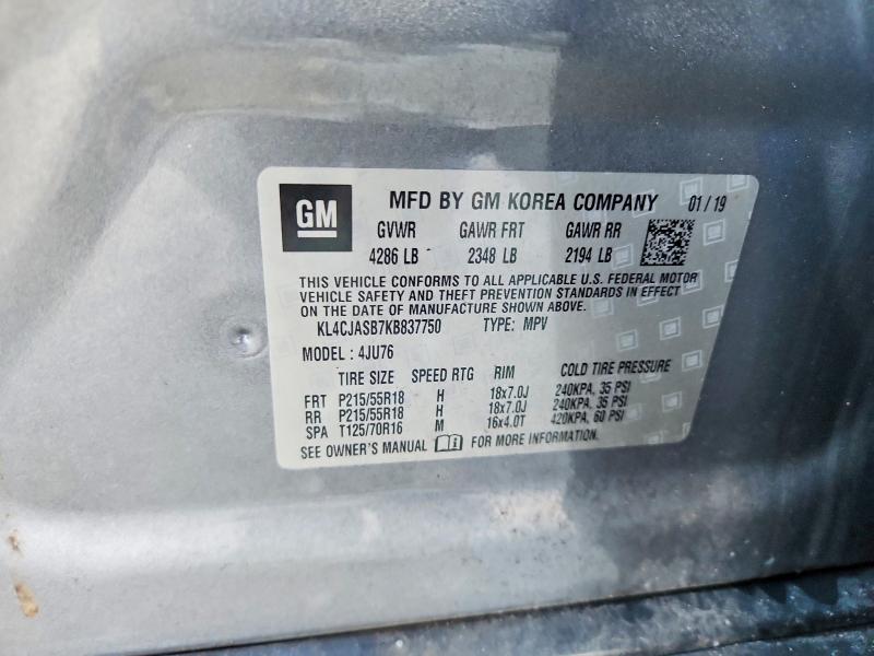 Продажа на аукционе авто 2019 Buick Encore, vin: KL4CJASB7KB837750, номер лота: 49963746