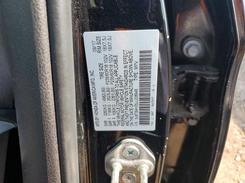 49164356 :رقم المزاد ، 5J8TB4H35JL008948 vin ، 2018 Acura Rdx مزاد بيع