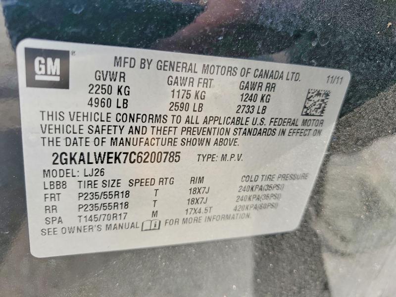 Продажа на аукционе авто 2012 Gmc Terrain, vin: 2GKALWEK7C6200785, номер лота: 49802866